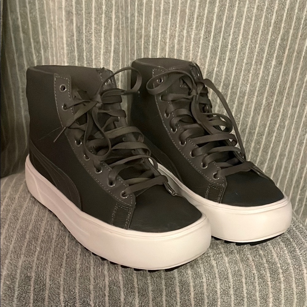 Puma SoftFoam High-Top Platform Sneakers – Dark Grey (NIB)
